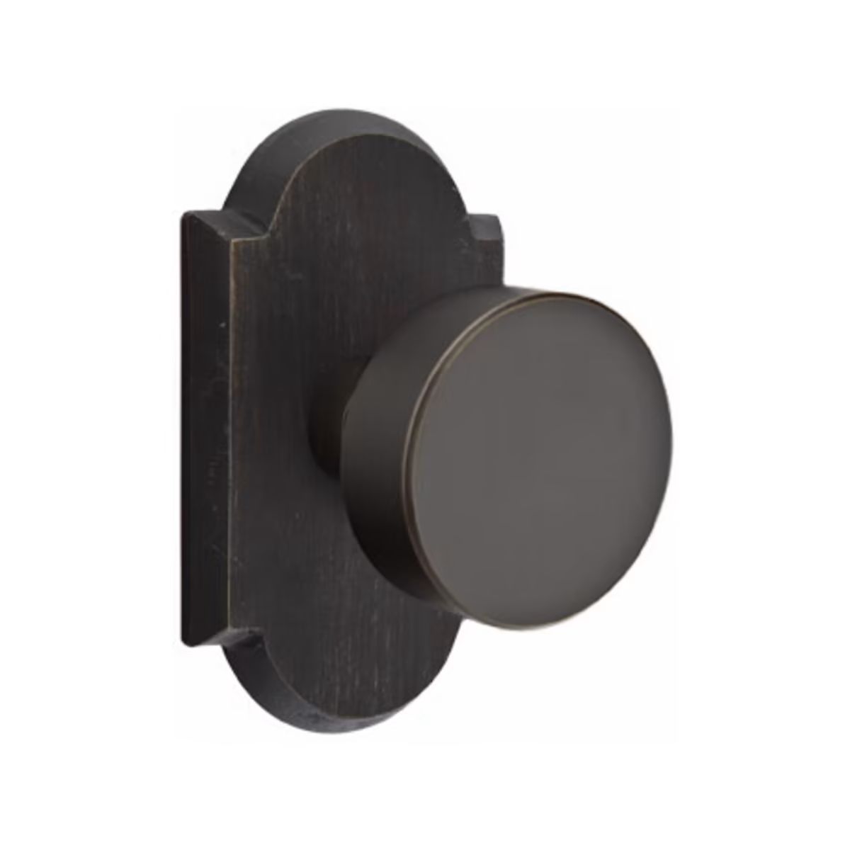 Emtek Sandcast Bronze Round Knob #1 Rosette Concealed Fastener