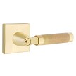 Emtek L Square Knurled Key In Lever Lockset with Square Rosette 