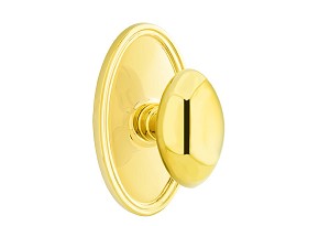 Emtek Egg Knob with Oval Rosette Concealed Fastener 
