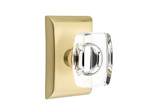Emtek Windsor Knob with Neos Rosette Concealed Fastener 