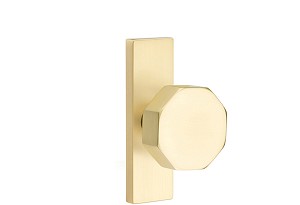Emtek Octagon Knob with Stretto Rosette 